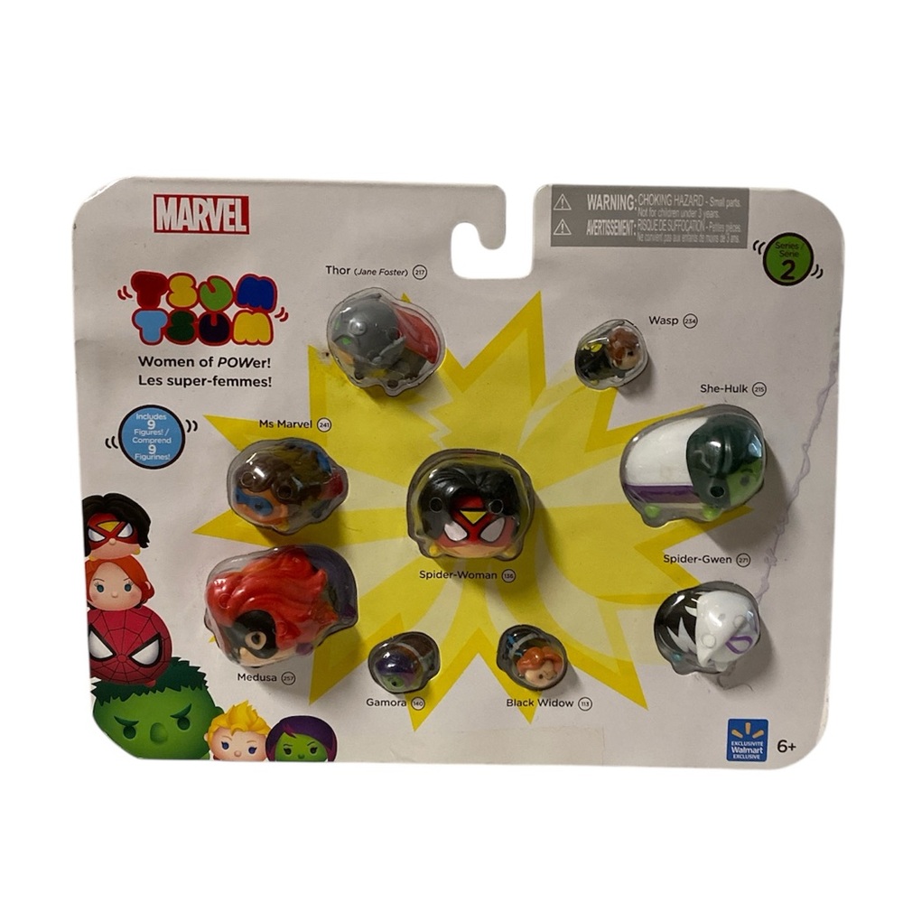 Marvel Tsum Tsum Women of Power 9 Pieces Disney Medusa Spider Gwen Black Widow